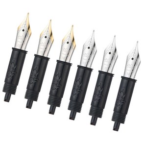 Jinhao 만년필 교체 금속 EF/F/M 82 88 95 100 미니 펜 학교 사무용품 5 펜촉 3 개, [02] 3pcs M, [01] gold