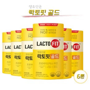 종근당건강 생유산균 락토핏골드 LACTO-5X 포뮬러, 100g, 6개