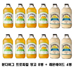 분다버그 망고8병+레몬4병, 12개, 375ml