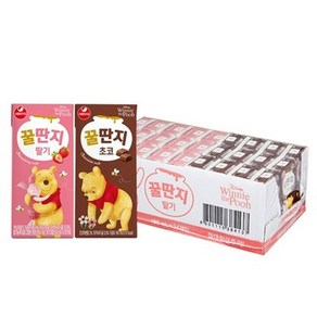 [멀티박스]서울우유 딸기꿀딴지12개+초코꿀딴지12개 총24입, 180ml, 24개