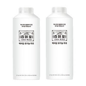 백미당 동물복지 인증 유기농 우유, 백미당 유기농 우유 750ml X 6개, 6개, 750ml