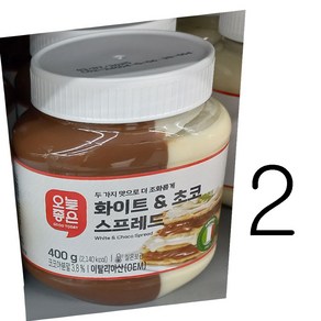 오늘좋은 화이트 & 초코 스프레드, 2개, 400g