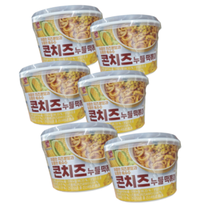 본고장 콘치즈 누들떡볶이 즉석용기컵 208.5g x 6개