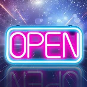 LED보드나라 영업중 간판 24시 OPEN LED 네온 사인 카페 간판