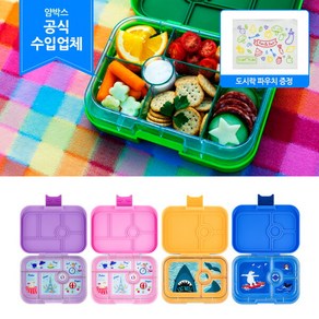 [얌박스] 도시락 라지 6칸 4칸/어린이집소풍도시락/피크닉도시락/샌드위치도시락, 1개, 상세 설명 참조