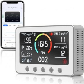 GZAIR PT02 Plus WiFi 공기질 모니터 감지 꽃가루 TVOC CO CO2 PM2.5 1.0 온도 및 RH IoT 컨트롤러 RS485 Data Logge 스마트 홈, 1개