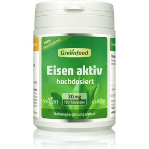 독일 그린푸드 Geenfood Ion Active 철분 액티브 30 mg, 1개, 120정