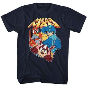 ROCKPANDA Mega Man Flat Colos 반팔티