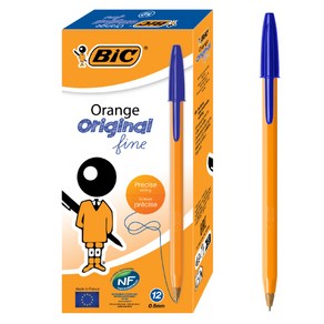 Bic Oange Ballpen 빅오렌지볼펜 유성 오렌지볼펜 0.7mm 12자루 빅볼펜, 1개, 오렌지볼펜 블루12자루