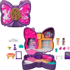 Polly Pocket 마이크로 폴리 & 프렌즈 돌 스파클 스테이지 보, 1개