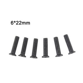 고정 나사 M5 20mm M6 22mm 왼나사 1/2''UNF 3/8''UNF 드릴 척 핸들 어댑터 플랫 접시 머리 나사에 적합, [02] M6x22mm, 1개, 02 M6x22mm