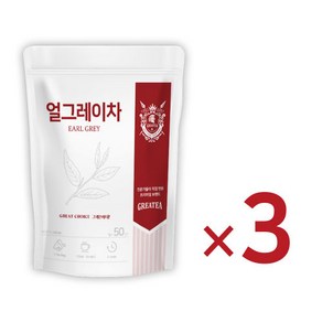 Geatea 그래이티 얼그레이 차 홍차 50티백, 3개, 50개입, 1g