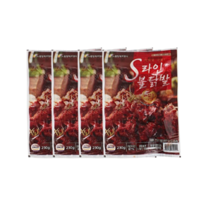 [원앙에프앤비] [원앙닭발] 뼈없는 S라인 불닭발 230g X 4팩, 4개