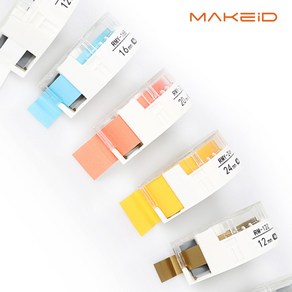 로드메일코리아 MAKEiD 라벨테이프 12mm 라벨지 투명검정글씨 RM-12T, 단품