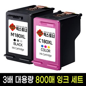 삼성 호환잉크 INK-M180 INK-C180 3배대용량 세트 SL-J1660 SL-J1770FW, 3배대용량 검정+컬러, 1세트