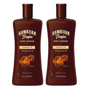 Hawaiian Topic 다크 태닝 선케어 모이스춰 라이징 오일 236ml 2팩, 236.6ml, 2개