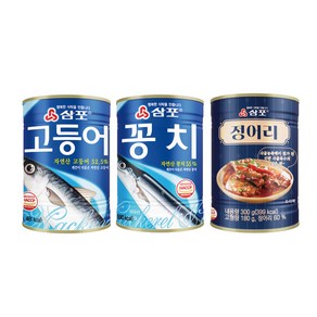 삼포 수산물 통조림 3총사_고등어 정어리 꽁치, 1.1kg, 1개