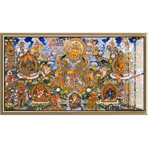 보석십자수 탱화 도깨비 종합 천상계 불교 종교 법당 무속 인테리어 대형, 70x40cm, 1개