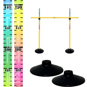 윤이즈 원판형 림보세트 / 높이구분스티커 스포츠 게임 학교 운동, 1세트