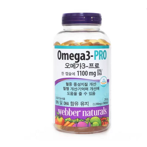 웨버네추럴 오메가3 프로 250.2g, 180정, 1.39g, 1개