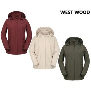 웨스트우드 WEST WOOD 봄 가을 간절기용 매트한 2L 소재를 적용한 여성 솔리드 포켓 방풍 바람막이자켓 WM3WTJW204