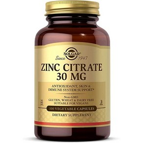 솔가 아연 시트레이트 Solga Zinc Citate 30 mg 100 베지캡슐, 1개, 기본, 100정