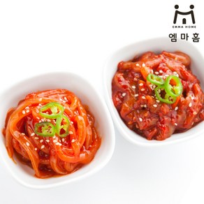 [엠마홈] 밥도둑 반찬 낙지젓젓갈+오징어젓갈 2종세트 국내가공, 500g, 2개
