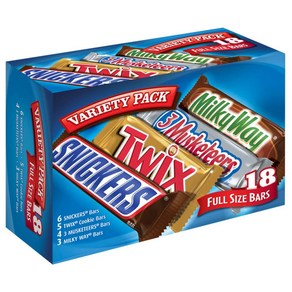 SNICKERS TWIX 3 MUSKETEERS & MILKY WAY Full Size 스니커즈 트윅스 3 머스킷티어 밀키웨이 풀사이즈 크리스마스 캔디 초콜릿 바 다양성, 1개