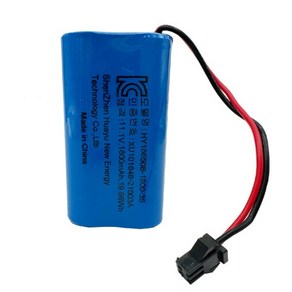 유니즈 KC인증 18650 2000mAh 리튬이온배터리 3.7V 3셀 SM-2P 보호회로충전지고용량정품, 1개