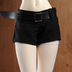 돌모아 구체관절인형의상 56cm 60cm SD13 검정 반바지 핫팬츠 벨트 세트 SD - Alias Hotpants (Black), 블랙, 1개