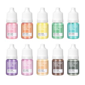 뷰티풀러 UV LED 착색제 파스텔(5ml)-10컬러 세트 레진공예 레진아트, 10컬러 세트, 1개