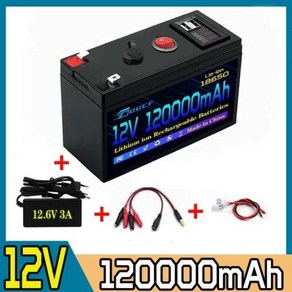 태양광 보트용 리튬 다리미 인산염 배터리 내장 BMS 12.6V 충전기 12V 100Ah 신제품, 1개