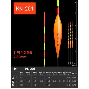 KN 막대찌 민물 튜브 찌 노인 굵은 찌톱 장대 시인성