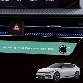 (엉클팩토리) 기아 EV6 센터 LCD 공조기 보호 필름 스크래치 기스 방지 TPH 스티커 자동차 용품