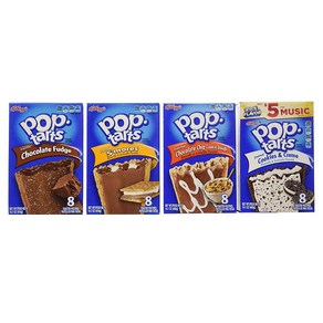 Kellogg's 팝타르트 다양한 초콜릿맛 S'moes 쿠키 앤 크림 초콜릿칩 도우 초콜릿 퍼지 4묶음, 1세트, 416g