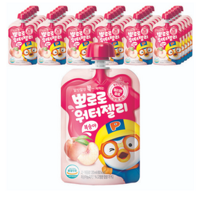 팔도 뽀로로 워터젤리 복숭아, 120ml, 40개