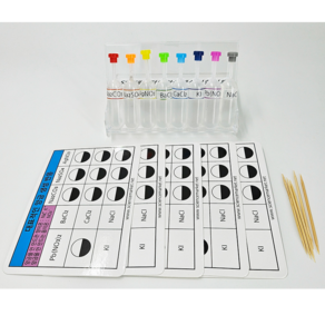 (사이언스마켓)SSC 대표적인 앙금 생성 반응 실험 키트 칼라마개 (8종/10인용)
