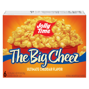 Jolly Time The Big Cheez Chedda Cheese Micowave Popcon 3 Count (Pack of 1) null, 1개, 272g