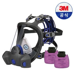 3M 정품 인증 전면형 방독면 풀셋트 - 3M FF800 독성분진 미세입자 특급방진 패키지, 1개