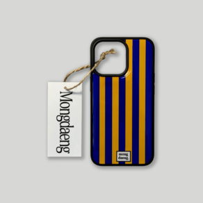 Mongdaeng Yellow Navy Colo Case Navy&Yellow 에폭시 범퍼 케이스