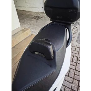 스쿠터 좌석 쿠션 등받이 허리 오토바이 안장 패드 시트, 요추 지지대 무타공형 블랙