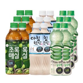 [웅진식품] 제로3종 혼합 500ml x 18페트(초록매실 제로+아침햇살 제로슈가+자연은알로에 제로), 상세 설명 참조, 상세 설명 참조