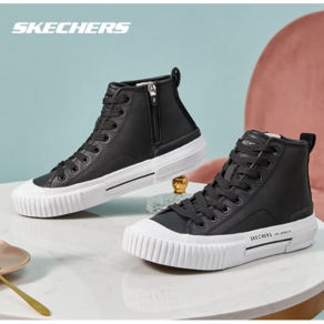 [해피데이] 스케쳐스 여성용 메모폼깔창 SKECHERS 지퍼 디자인 앵클부츠 플랫 스니커즈 S155393 (양말증정)