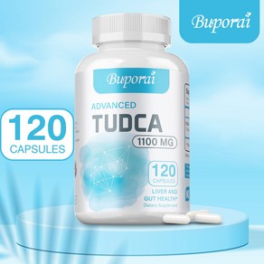 TUDCA 간 보충제 1100mg 초강력 담즙산 TUDCA 보충제 간 지원 간 정화 해독 및 복구, 1개, 60정