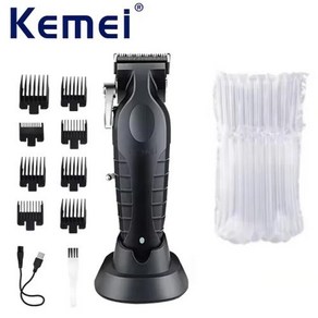Kemei KM-2296 남성용 전문 헤어 수염 트리머 그루밍 이발 면도 전기 USB 면도기, 없음, 1) KM-2296Without box, 1개