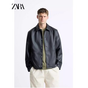 ZARA 자라 페이크 라펠 카라 레더 자켓