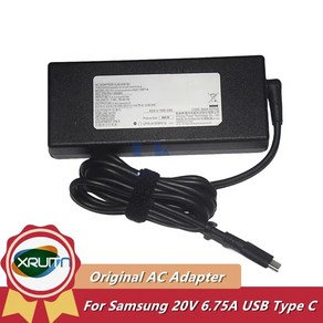 오리지널 삼성 A20-135P1A C 타입 USB-C AC 어댑터 PD-135ABH 노트북 전원 공급 장치 충전기 A135SP01Q 20V 6.75A 135W