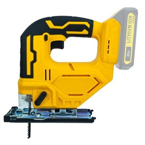 목공공구 휴대용톱 무선 전기 지그 톱 LED 조명 0-45 ° 절단 목공 도구 dewalt 호환 20V 배터리 없음, [01] Battey not included, 1개