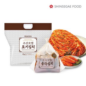 [피코크] 조선호텔 포기김치 4kg + 총각김치 1.5kg (100년의 역사 조선호텔에서 만든 프리미엄 김치!), 1개, 상세 설명 참조