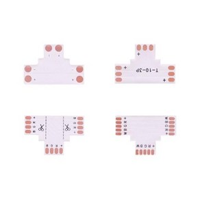 LED 스트립 프리 납땜 LED 커넥터 10mm RGB RGBW RGBWW LED 스트립 조명용 LTX 모양 코너 커넥터 2 핀 3 핀 4 핀 5 핀